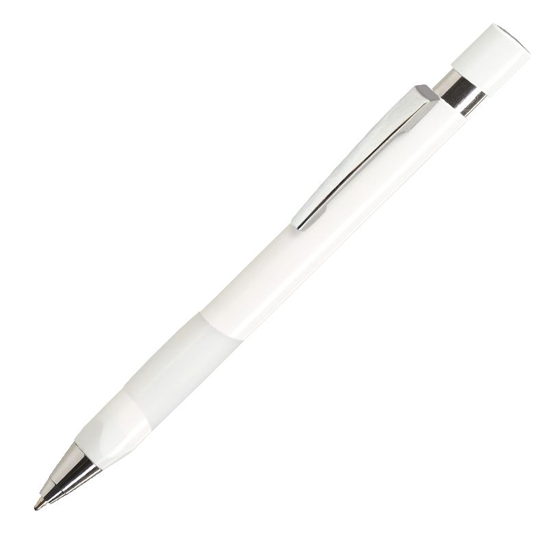 volledig witte pen met rubberen grip